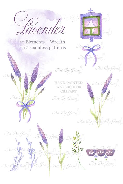 Lavender Clipart for Wedding Invitation Bohemian Wedding - Etsy