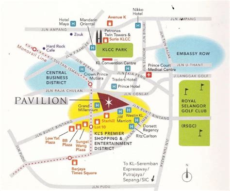 Pavilion mall map - Map pavilion mall kuala lumpur (Malaysia)