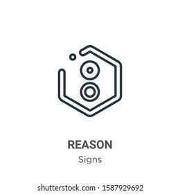 Reason Symbol Outline Vector Icon Thin: เวกเตอร์สต็อก (ปลอดค่าลิขสิทธิ์ ...