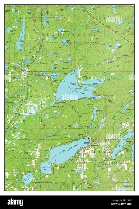 Phelps, Wisconsin, map 1956, 1:62500, United States of America by Timeless Maps, data U.S ...