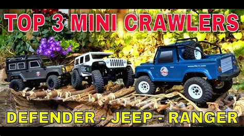 Mini RC Crawlers Top 3 Action Scale Crawler Course 1/24 Axial SCX24 RGT Defender V2 Outback Mini ...