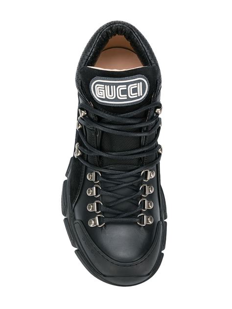 Gucci Leather Flashtrek Sneakers in Black for Men - Lyst