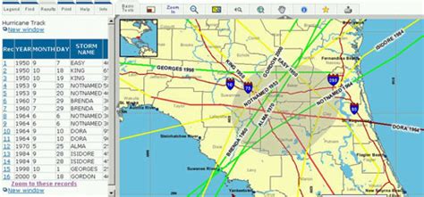 Florida hurricane track history map - noredsheet