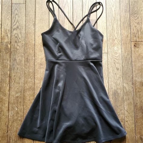 Black Spaghetti Strap Dress size L - Depop