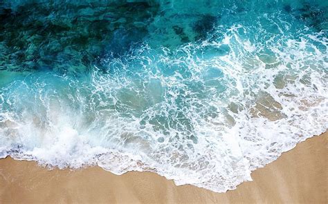 Water blue ocean beach sand-R, HD wallpaper | Peakpx