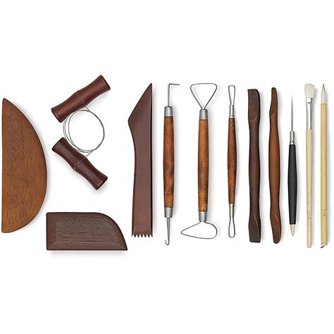 Modeling Tools Home Pro Art 5-Piece Wood Potters Ribs Tool Set