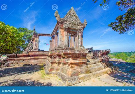 Preah Vihear Temple Top at Preah Vihear Mountain Located in Preah ...