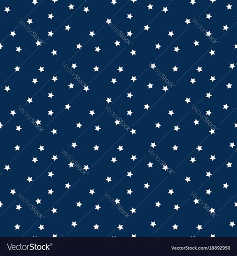 White stars on navy background seamless pattern Vector Image