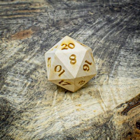 Poplar Twenty Sided Die (d20) | Artisan Dice