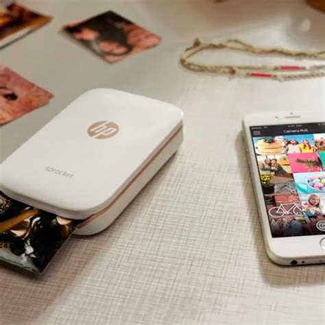 HP Sprocket Photo Printer Limited Edition, White and Rose Gold Gift Set ...