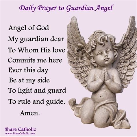 Angel of God My guardian dear To Whom His love Commits me here Ever this day Be at my side To ...