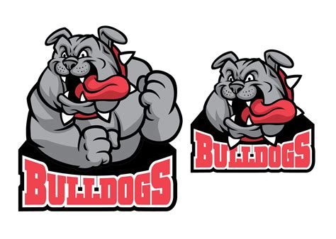 bulldog mascot set 20121687 Vector Art at Vecteezy