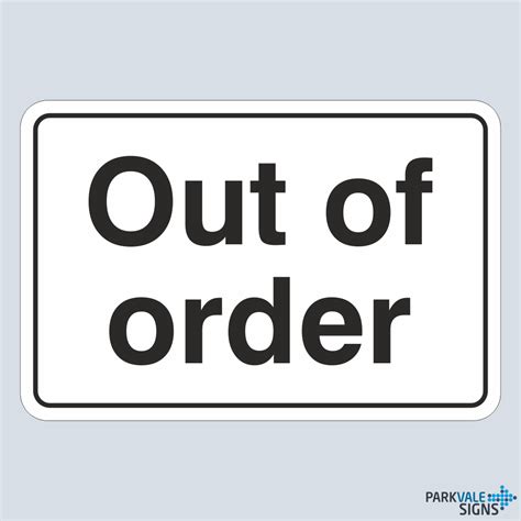 Out Of Order Sign (general) | eBay