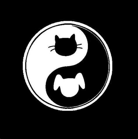 Cat Yin Yang Ying Yang Window Decal Sticker | Custom Made In the USA | Fast Shipping