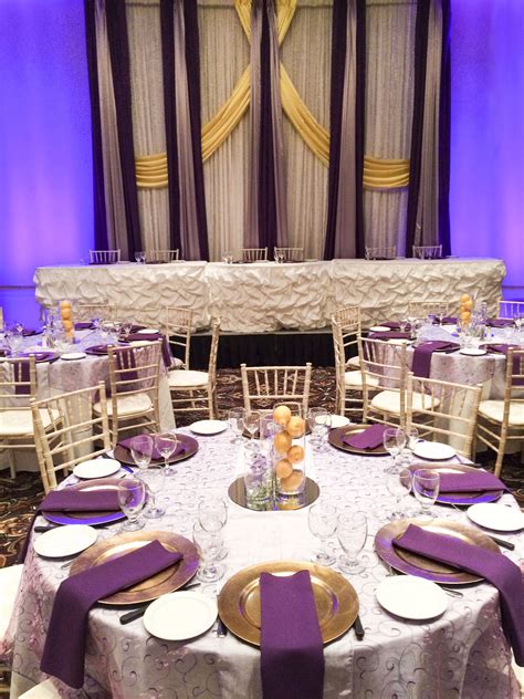 Vibrant Purple and Yellow Wedding Reception Inspiration