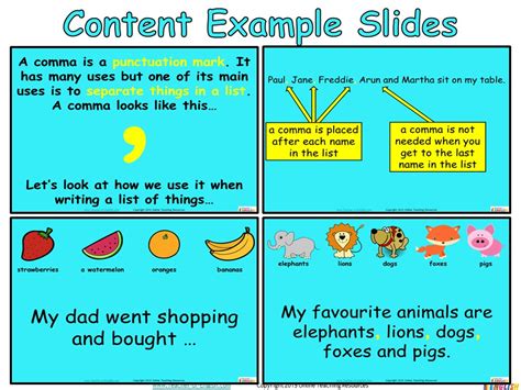 Commas for Lists | Teaching Resources