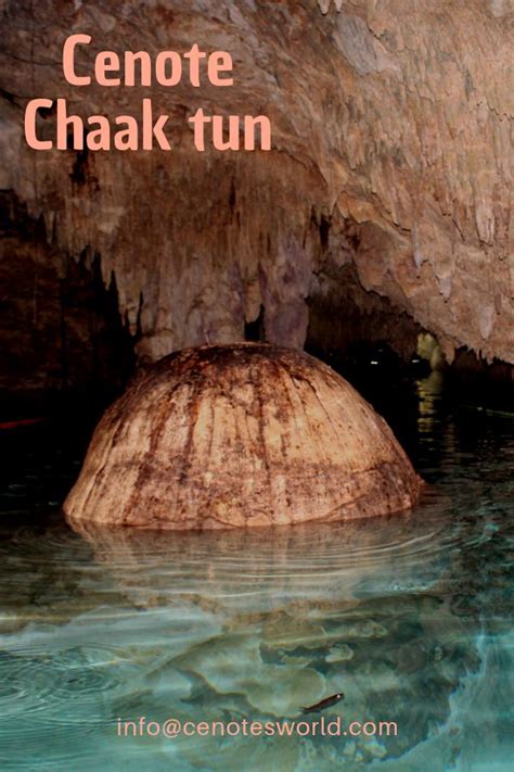 the inside of a cave with text overlay that reads genote chaak tun