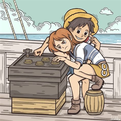 Luffy x Nami - fanart by RomanAqvi on DeviantArt