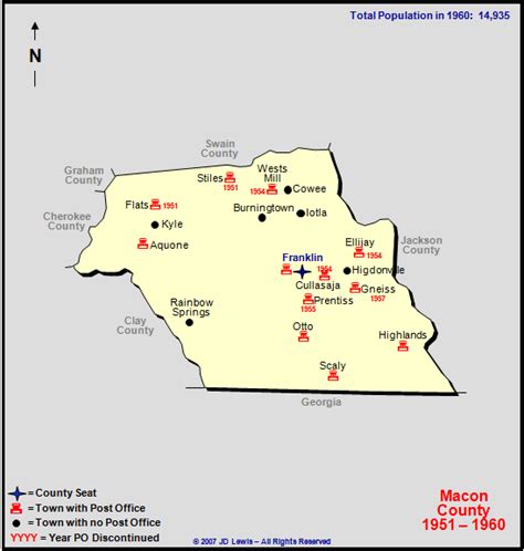 Macon County, NC - 1951 to 1960