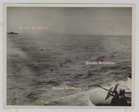 VINTAGE 1940S WWII Nazi Survivors From U-Boat Sinking Wait for Rescue ...