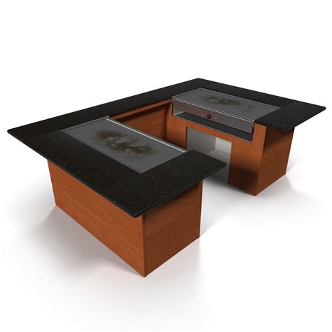 hibachi grill table 3d model