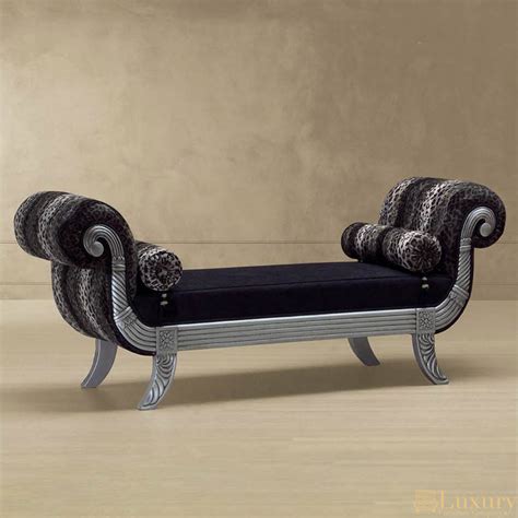 Eraldo Designer Silver Ottoman - Luxury Furniture Company