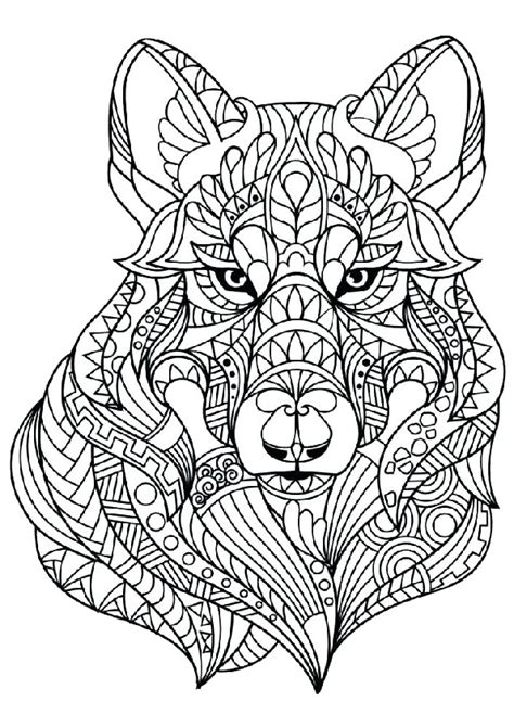 Mandala Animals Wolf Coloring Pages - Print Color Craft