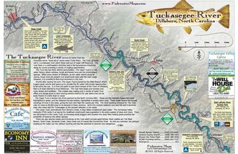 Tuckaseegee River Map, Dillsboro, NC – FishwaterMaps.com