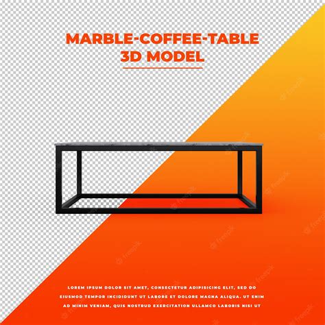 Premium PSD | Marble coffee table