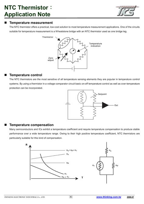 NTC Thermistor - Thinking Electronics Industrial Co., Ltd.