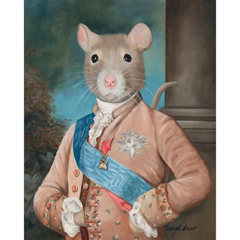 Cute Rat Art Print “Sir Walter Ratleigh” – Old World Pet Portraits