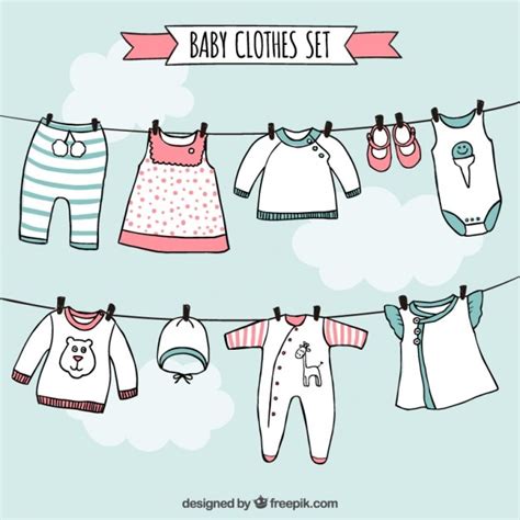 Baby clothes set in hand drawn style | Stock Images Page | Everypixel