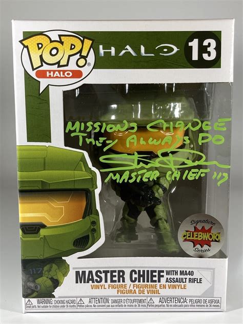 Steve Downes Autographed Signed Halo Master Chief Funko Pop Vinyl JSA ...