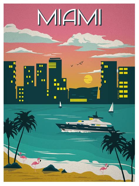 IdeaStorm Studio Store — Vintage Miami Travel Poster