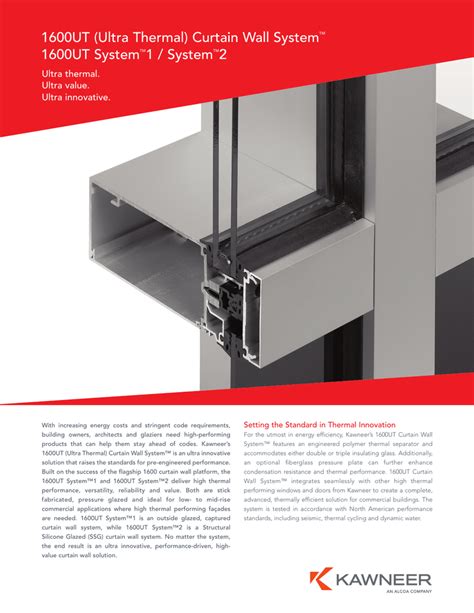 1600ut System1 Curtain Wall