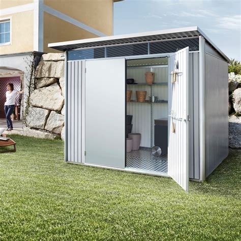 ShedsWarehouse.com | Madrid Metal Sheds | 8ft X 7ft Large Dark Grey ...