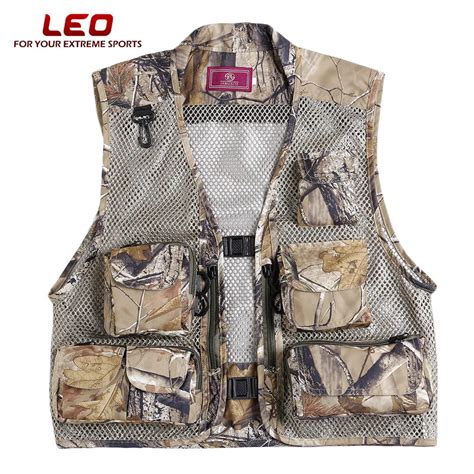 LEO 27913 FC Breathable Outdoor Fly Fishing Vest Men Women Life Jacket Hunting Fishing Mesh Vest ...