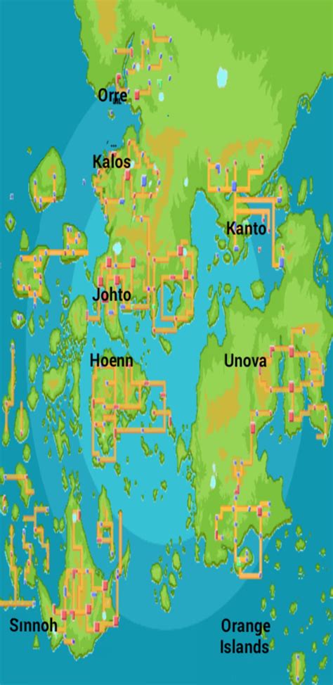 Mapa de pokemon, juego, hoenn, johto, kalos, kanto, mapa, pikachu ...