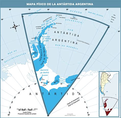 Physical map of the Argentine Antarctica | Gifex