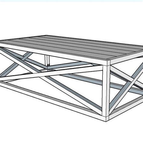 DIY Farmhouse Coffee Table Plans Woodworking Plans DIY - Etsy