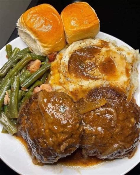 Hamburger Steak Brown Gravy Onions at Dennis Mast blog