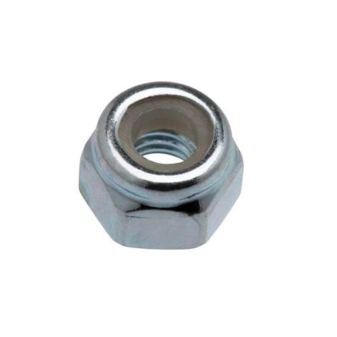 2-Pieces M5-0.8 Zinc-Plated Metric Nylon Lock Nut-803678 - The Home Depot