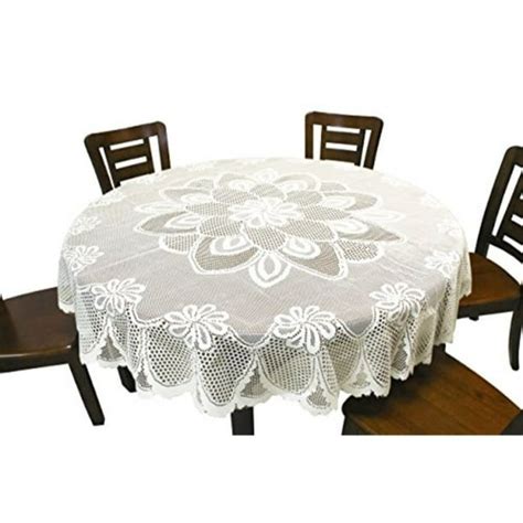 GEFEII Kitchen Round White Lace Tablecloth Table Linen Tablecloths for ...