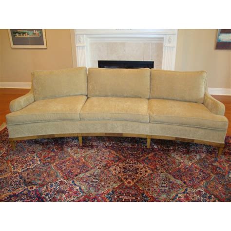 Vintage Mid-Century Curved Sofa | Chairish