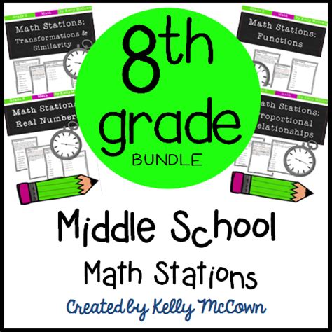 Kelly McCown: Middle School Math Stations for 8th Grade