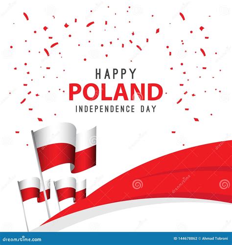 Happy Poland Independence Day Poster Vector Template Design Illustration Stock Vector ...