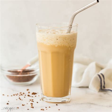 Easy Frappe Recipe (blended or shaken) VIDEO - The Recipe Rebel