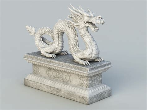 Ancient Chinese Dragon Statue 3d model 3ds Max files free download ...