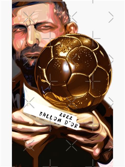 "karim benzema ballon d'or 2022" Sticker for Sale by zheworkstudio | Redbubble