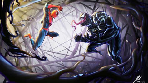 Venom Vs Spiderman Wallpaper